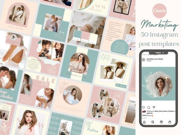 Download 50 Boho Fashion Instagram Post Bundle - Fashion instagram Collection