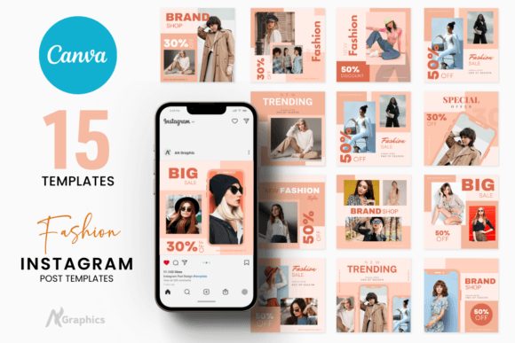 Download 15 Light Fashion Instagram Post Template - Fashion instagram Collection