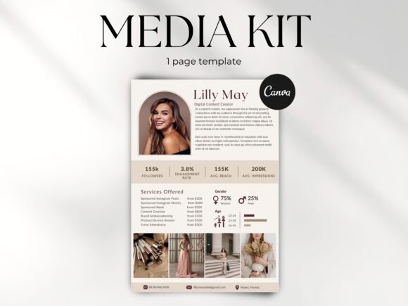 Download Influencer Media Kit, Rate Card Template - Premium Resources