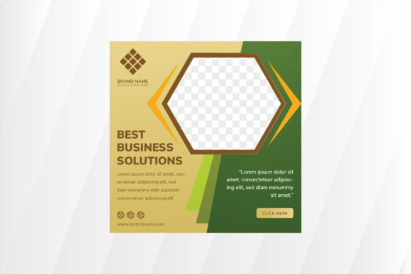 Download Business Square Banner Brown Green - Banner Collection
